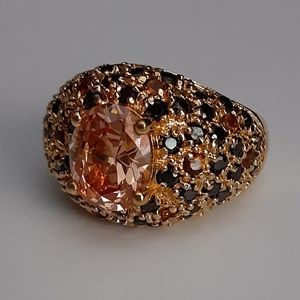 Ross Simons 925 Sterling Peach Morganite Cocktail Ring Size 8